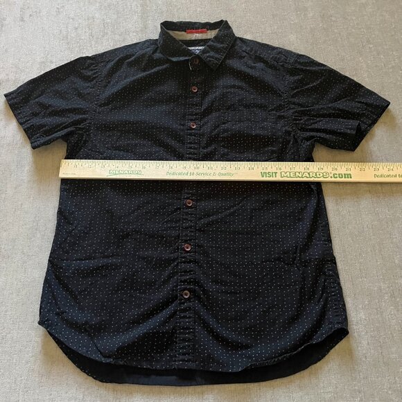 Across The Pond Short Sleeve Button Up Shirt Men Size Small Black Casual - Picture 4 of 5